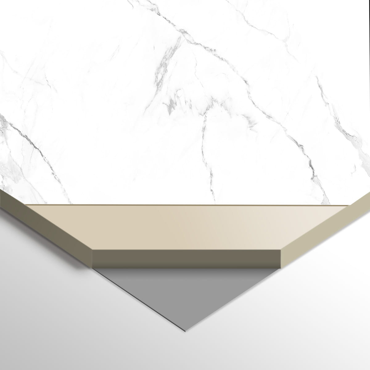 WPC Płyta Węglowa Carrara Błyszcząca 280x112 cm - obrazek 3