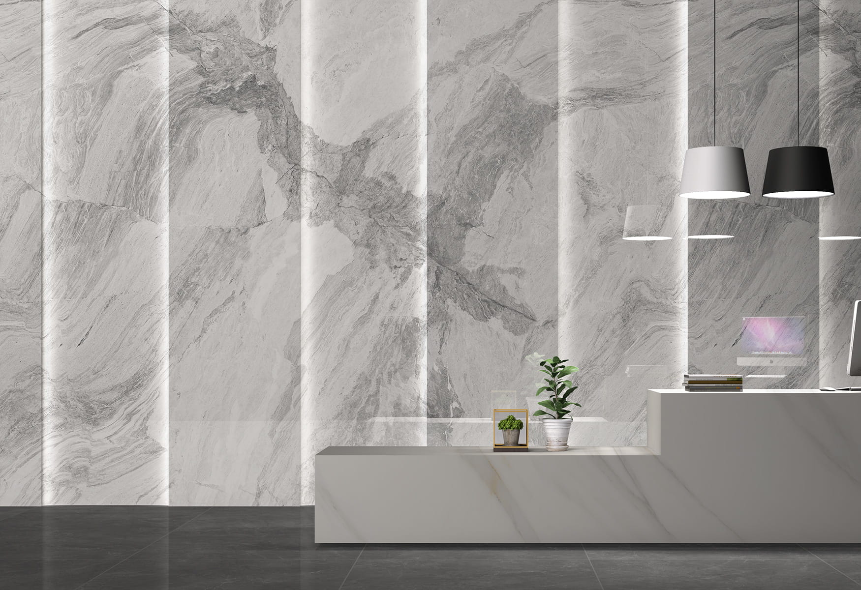 WPC Płyta Węglowa Grey Wave Błyszcząca 280x112 cm - obrazek 4