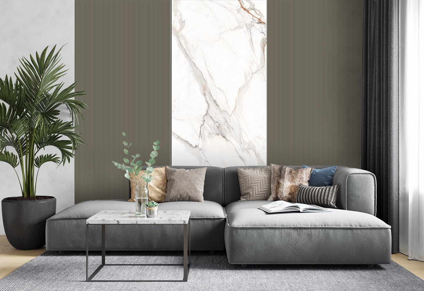 WPC Płyta Węglowa Small Stripes Błyszcząca 280x110 cm - obrazek 4