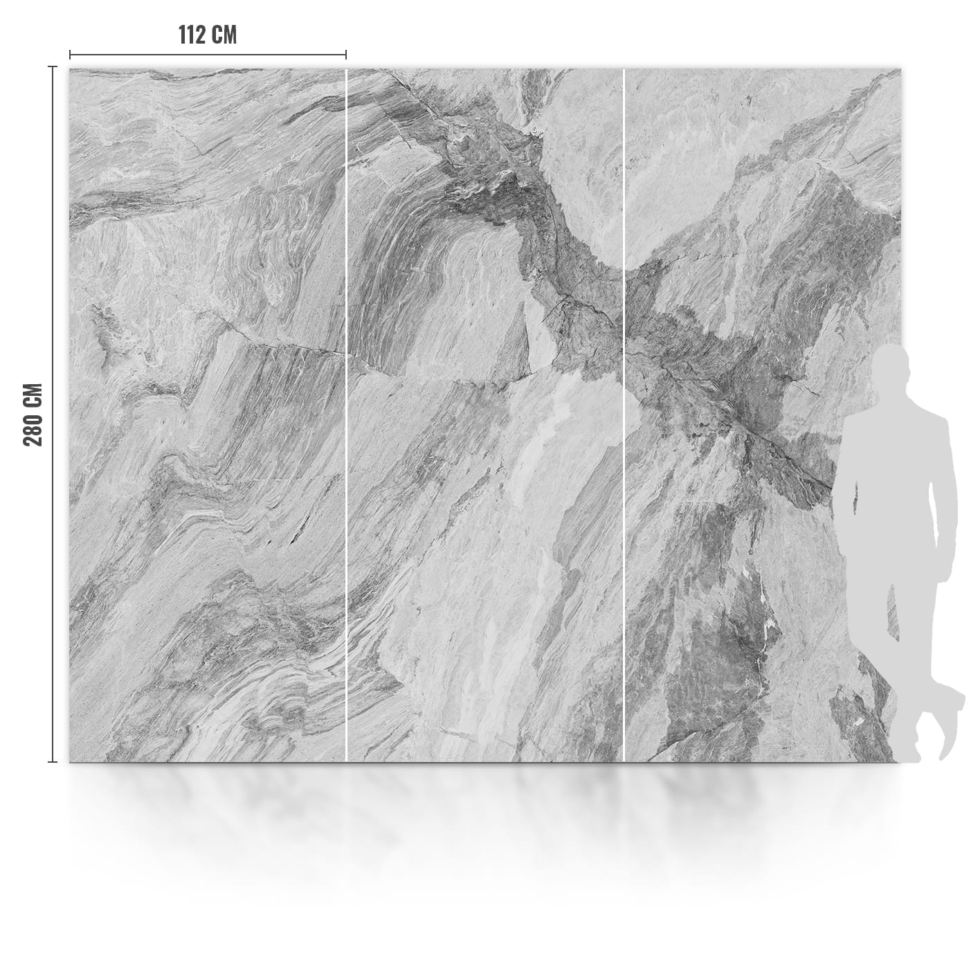 WPC Płyta Węglowa Grey Wave Matowa 280x112 cm